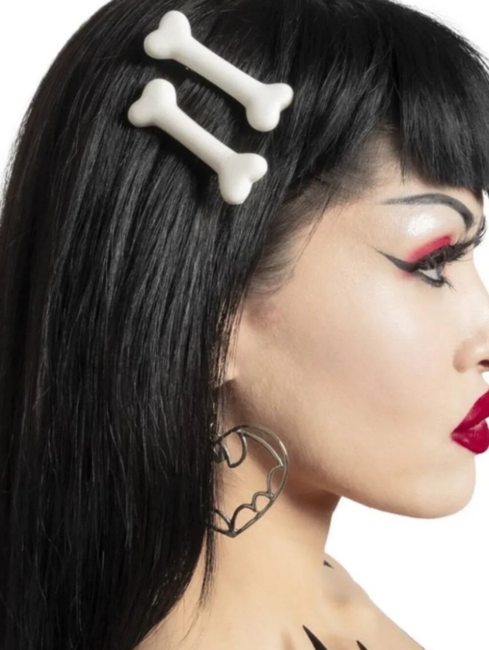 Goth Bone Hair Clip Set